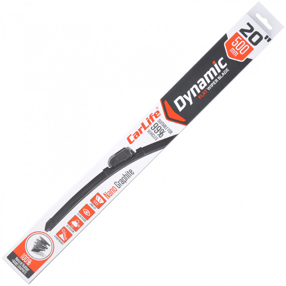 CARLIFE  Щітка склоочисника безкаркасна DYNAMIC 20/500 мм (1шт)