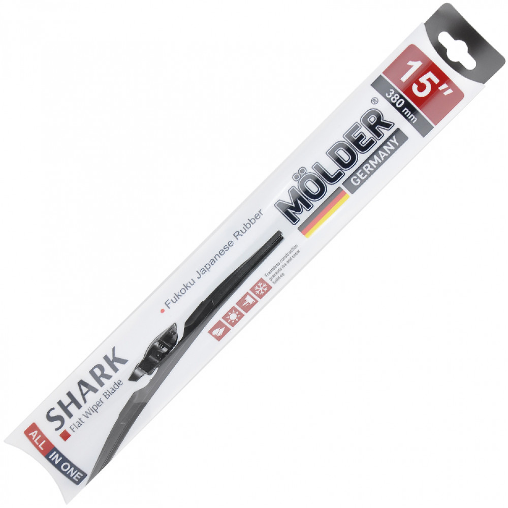 MOLDER Щітка склоочисника безкаркасна SHARK 15/380 мм (10/60)