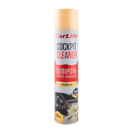 CARLIFE Поліроль панелі приладів Ваніль. Cockpit Cleaner 320ml (24шт/ящ)