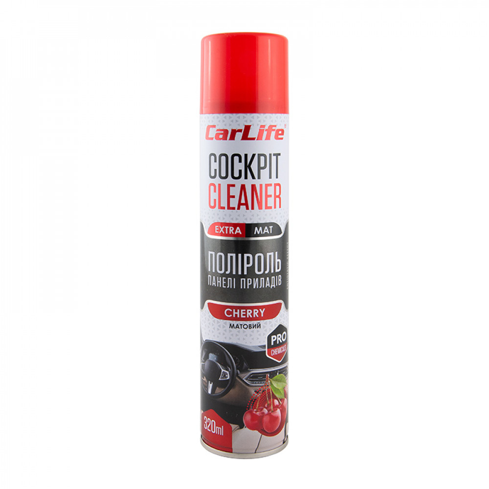 CARLIFE Поліроль панелі приладів Вишня. Cockpit Cleaner EXTRA MAT 320ml (24шт/ящ)