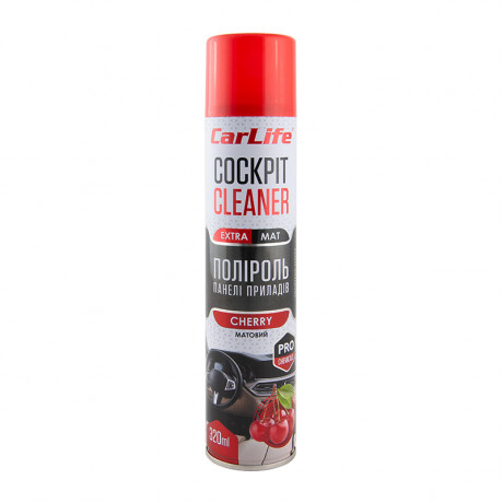 CARLIFE Поліроль панелі приладів Вишня. Cockpit Cleaner EXTRA MAT 320ml (24шт/ящ)