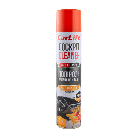 CARLIFE Поліроль панелі приладів мультифрукт. Cockpit Cleaner EXTRA MAT 320ml (24шт/ящ)