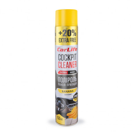 CARLIFE Поліроль панелі приладів Банан. Cockpit Cleaner EXTRA MAT 750ml (24шт/ящ)