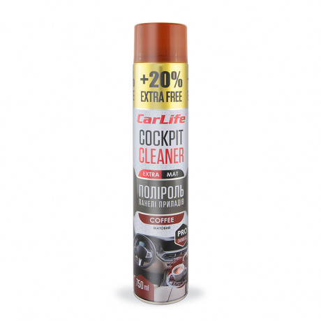 CARLIFE Поліроль панелі приладів CarLife Кава. Cockpit Cleaner EXTRA MAT 750ml (24шт/ящ)