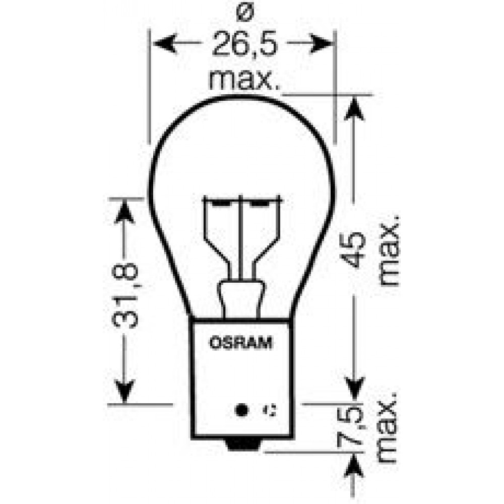 7511TSP OSRAM ЛАМПА  21W 24V BA15S UNV1