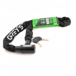 GREY'S Замок ланцюговий ключ 6*1000мм,  2ключі в компл. (20шт/уп) 