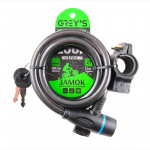 GREY'S Замок спіральний з кріпленням 12*1500мм, 2ключі в компл., кріплення (60шт/уп) 