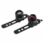 GREY'S Набір велосипедного світла 2шт, 2хLEDs 0,5W,2XCR2032 ком,вологозах ал. кор, 3реж(20/100шт/уп) 