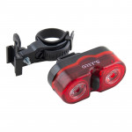 GREY'S Велосипедний задній ліхтар 2хLEDs 1W,вологозахищений корпус, 3 реж., кріплення (20/100шт/уп) 