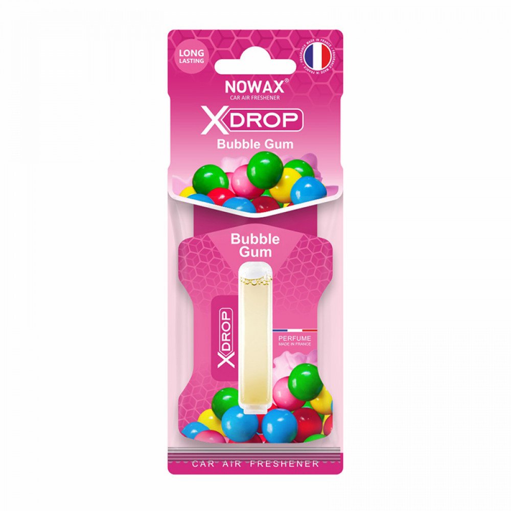 NOWAX Ароматизатор целюлозний з капсулою Nowax серія X Drop - Bubble Gum (25шт/ящ)