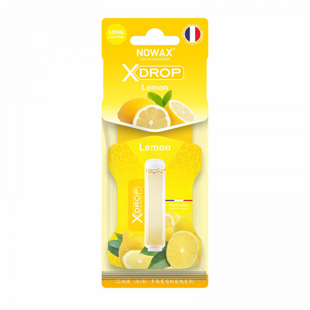 NOWAX Ароматизатор целюлозний з капсулою Nowax серія X Drop - Lemon (25шт/ящ)