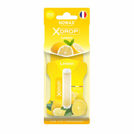 NOWAX Ароматизатор целюлозний з капсулою Nowax серія X Drop - Lemon (25шт/ящ)