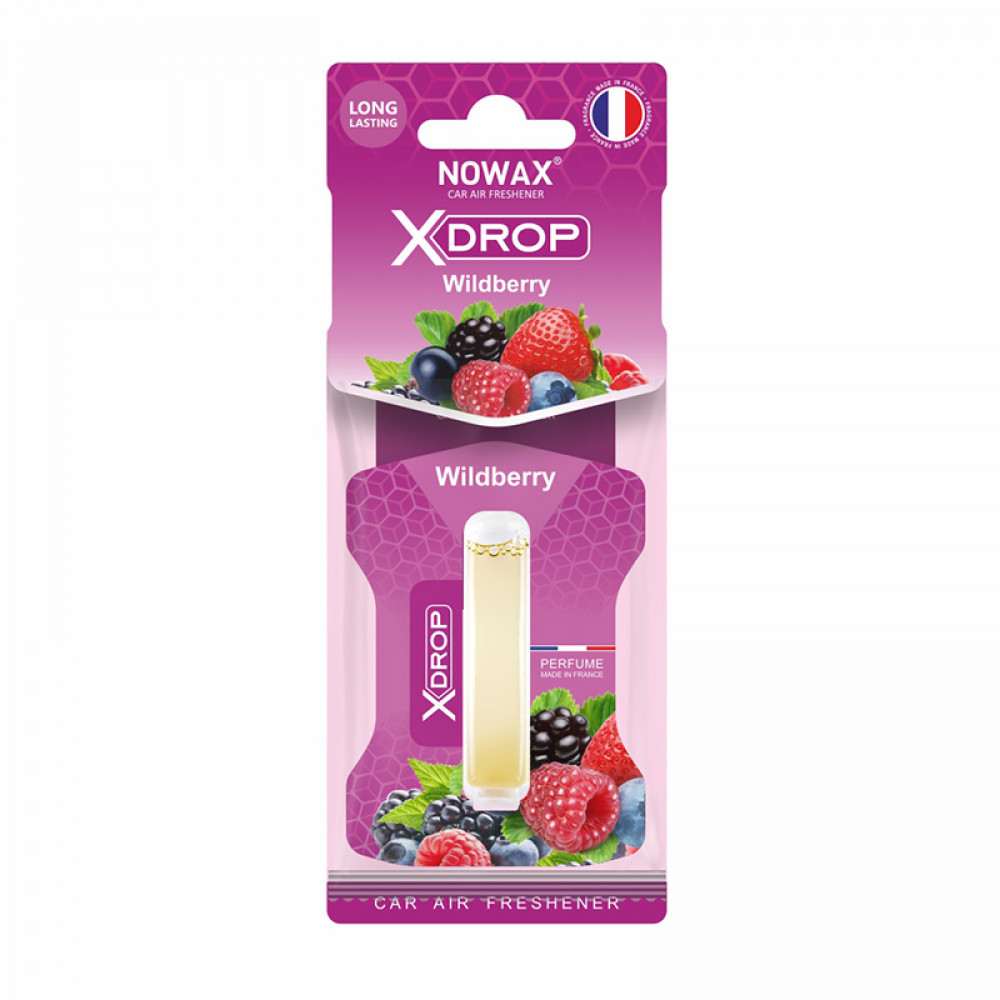 NOWAX  Ароматизатор целюлозний з капсулою Nowax серія X Drop - Wildberry (25шт/ящ)