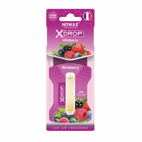 NOWAX  Ароматизатор целюлозний з капсулою Nowax серія X Drop - Wildberry (25шт/ящ)