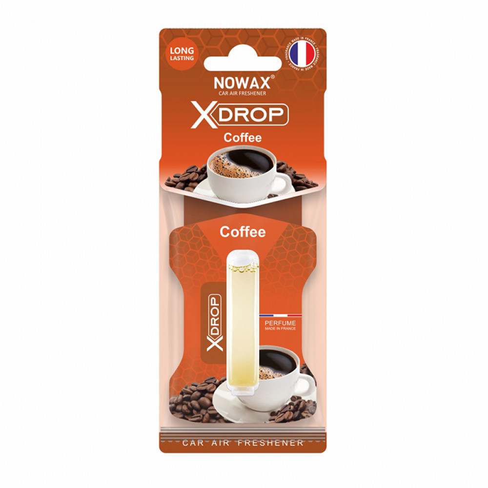 NOWAX Ароматизатор целюлозний з капсулою Nowax серія X Drop - Coffee (25шт/ящ)