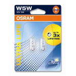 2825ULT-02B OSRAM ЛАМПА W5W 12V W2,1X9,5D10XBLI2LF ULTRALIFE  