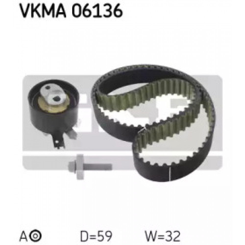 VKMA 06136 SKF Комплект ГРМ (ремінь + ролик)