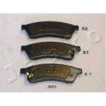 51W03 JAPKO Колодки гальмівні дискові задні 