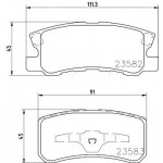 2358202 TEXTAR Гальмівні колодки до дисків 