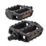 GREY'S Велосипедні педалі  із рефлектором із поліпропілену, чорні, 1 пара 