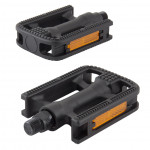 GREY'S Велосипедні педалі  із рефлектором із поліпропілену, чорні, 1 пара 