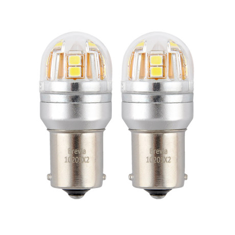 BREVIA Лампа світлодіодна Brevia S-Power P21W 330Lm 15x2835SMD 12/24V CANbus, 2шт. (20/200)