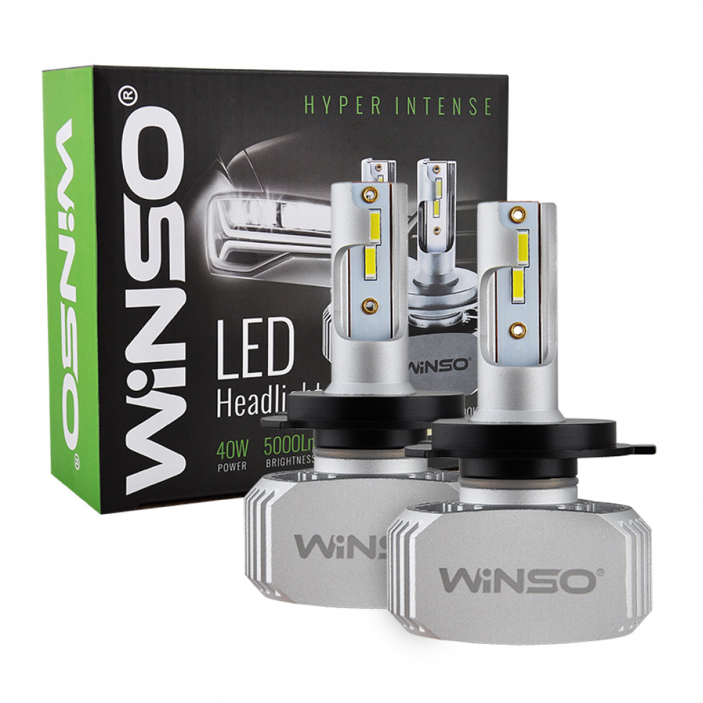 LED H4 12/24V потужність 40Вт, світловий потік 5000Лм., температура 6000K, CSP Chip