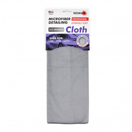 NOWAX  Професійна ганчірка з мікрофібри _For Detaling ultra-soft_, NOWAX, 40х40см, сіра
