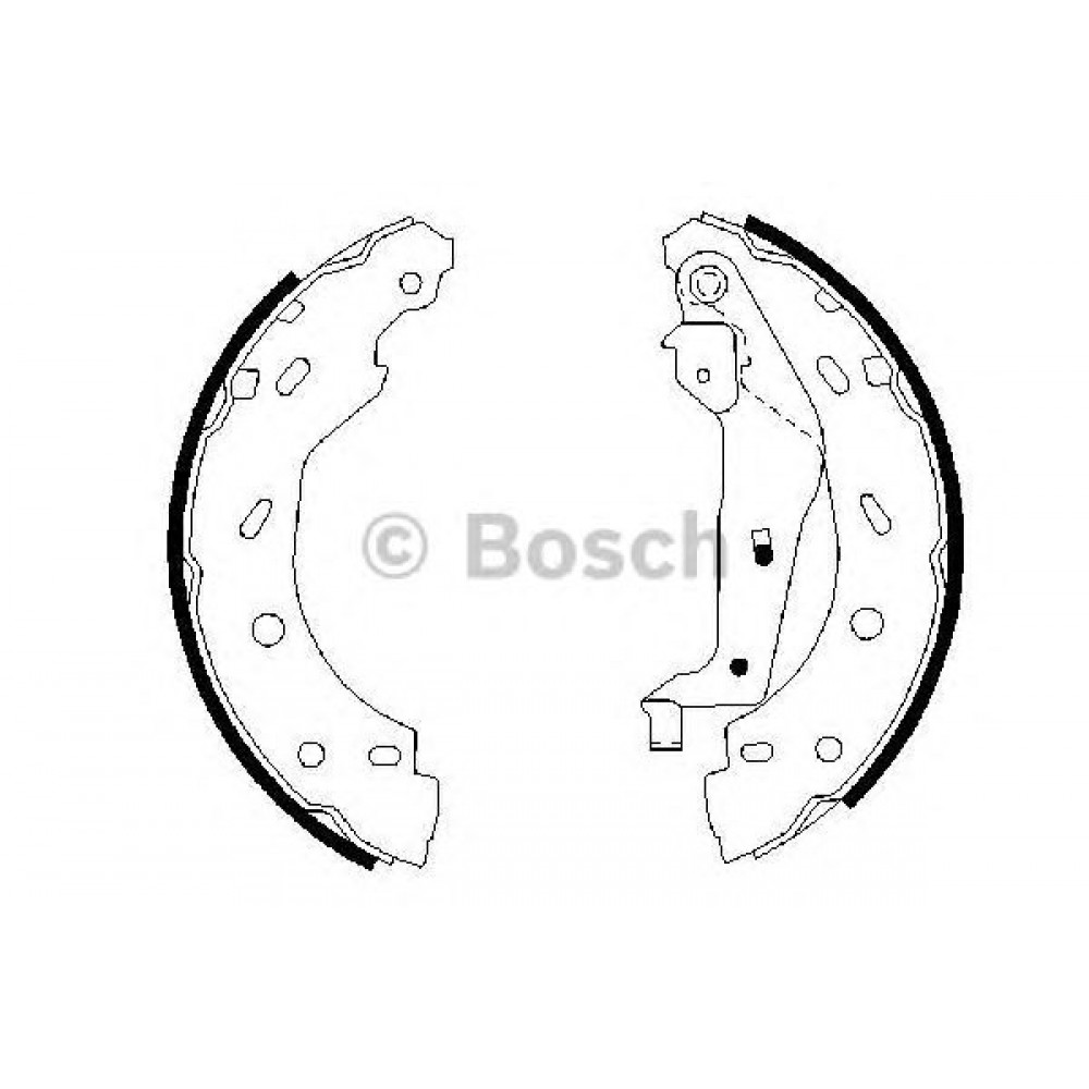 0986487600 BOSCH Гальмівні колодки до барабанів