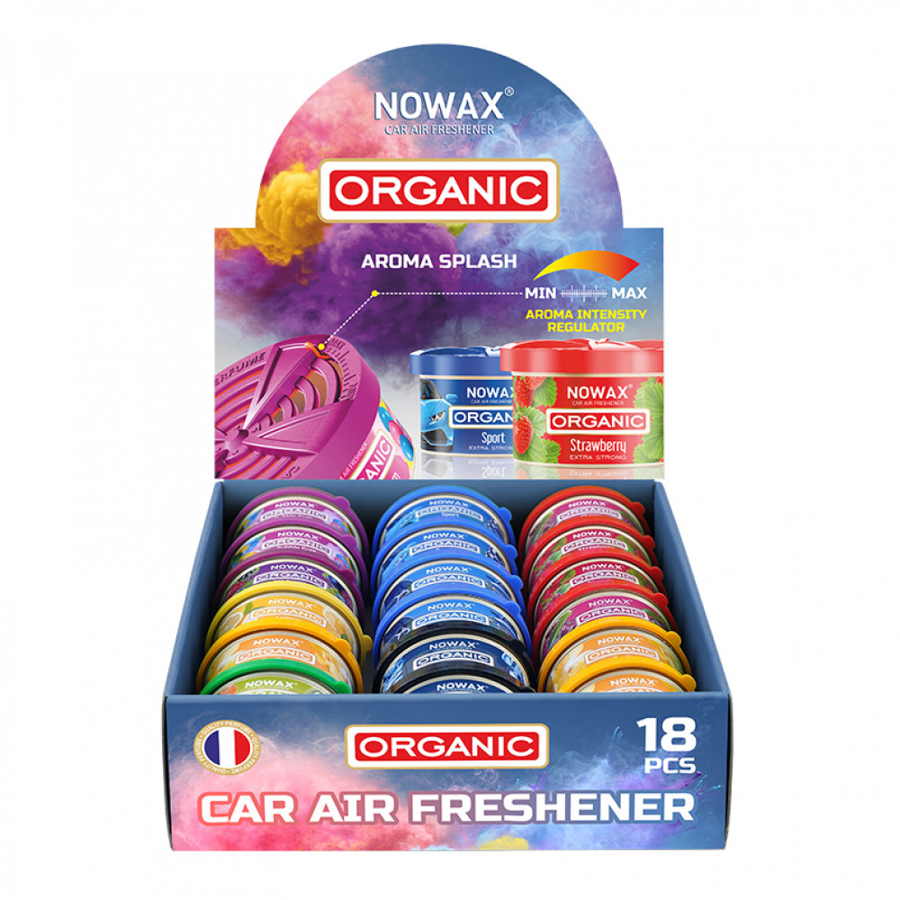 NOWAX MIX ароматизаторів Nowax серія Organic у виставковий бокс (18 шт.)