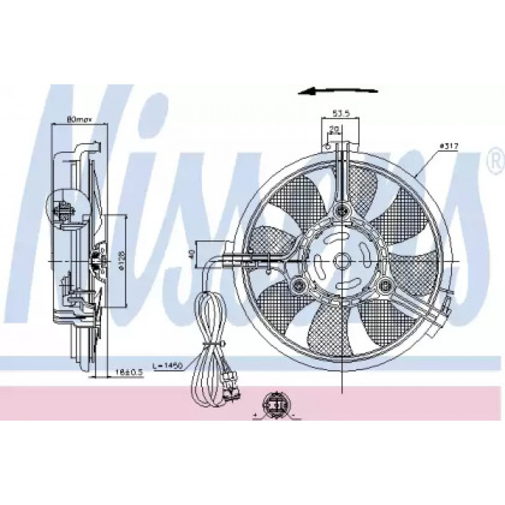 Вентилятор радиатора AUDI; FORD; SEAT; VW (пр-во Nissens)