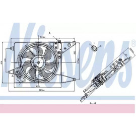 Вентилятор радiатора RENAULT SANDERO, LOGAN (вир-во Nissens)