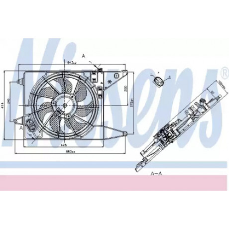 Вентилятор радиатора RENAULT SANDERO, LOGAN (пр-во Nissens)
