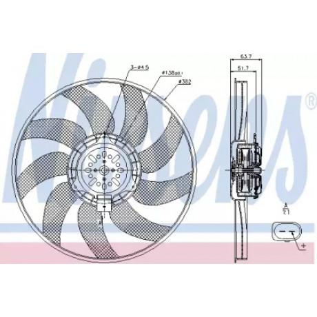 Вентилятор радиатора VAG (пр-во Nissens)