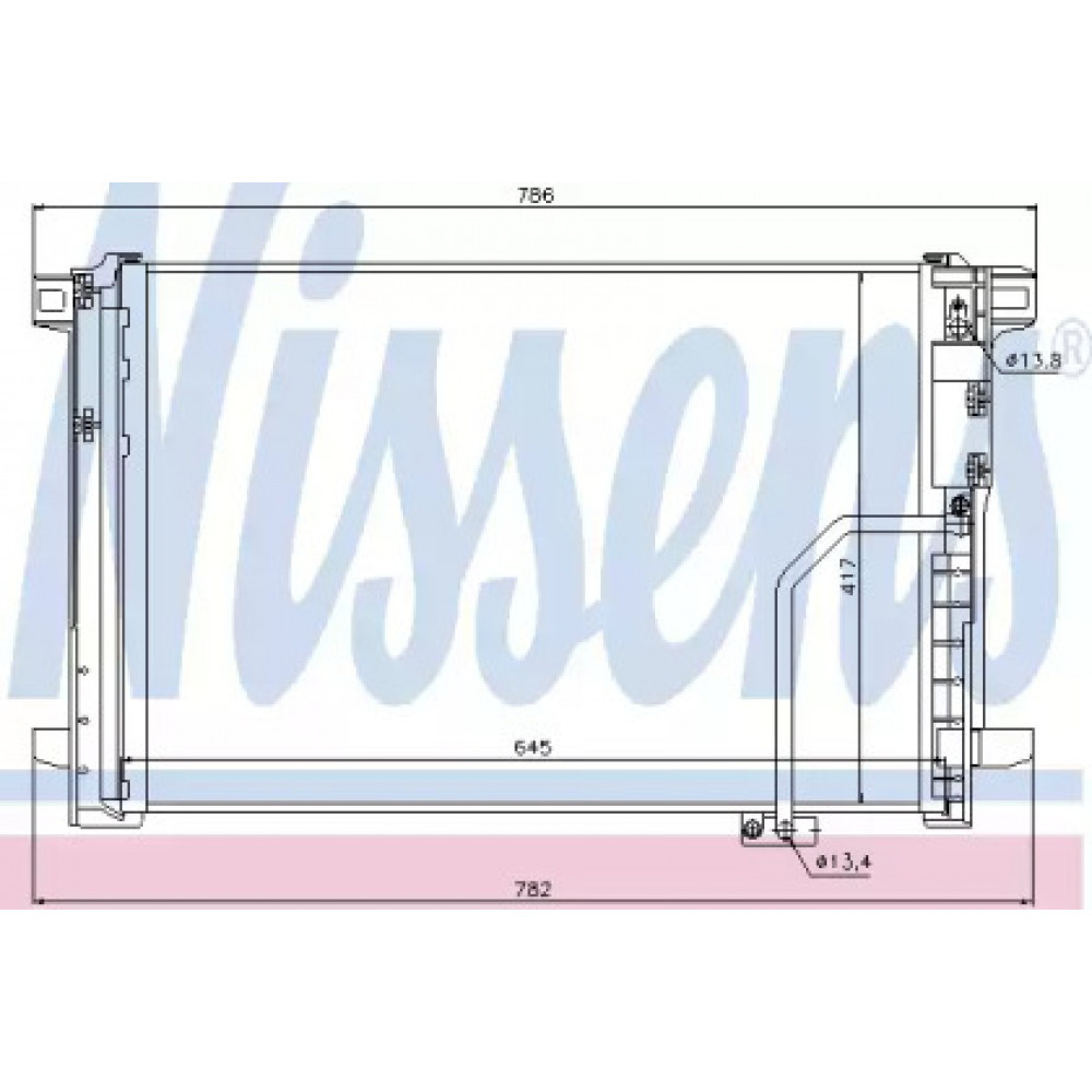 Радиатор кондиционера MERCEDES-BENZ SLK-CLASS W 172 (11-) (пр-во Nissens)