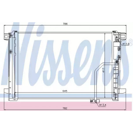 Радиатор кондиционера MERCEDES-BENZ SLK-CLASS W 172 (11-) (пр-во Nissens)