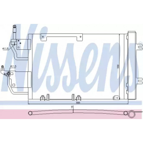 Радиатор кондиционера OPEL ASTRA H (04-) (пр-во Nissens)