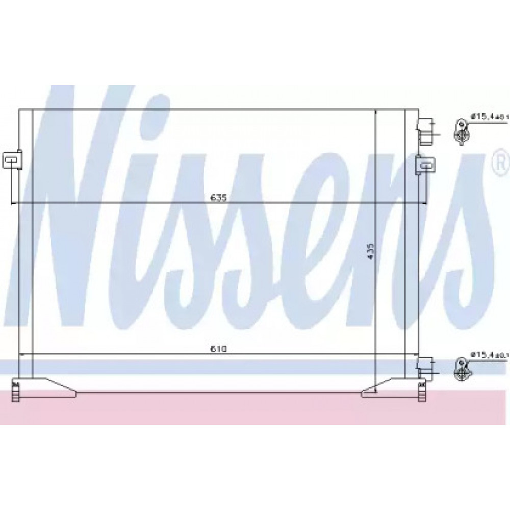 Конденсер кондіционера OPEL, RENAULT (вир-во Nissens)