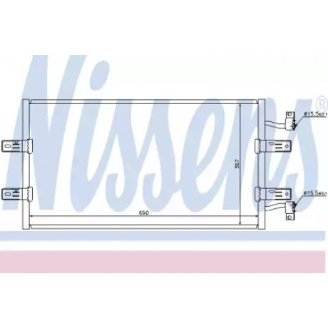 Радиатор кондиционера NISSAN;OPEL;RENAULT (пр-во Nissens)