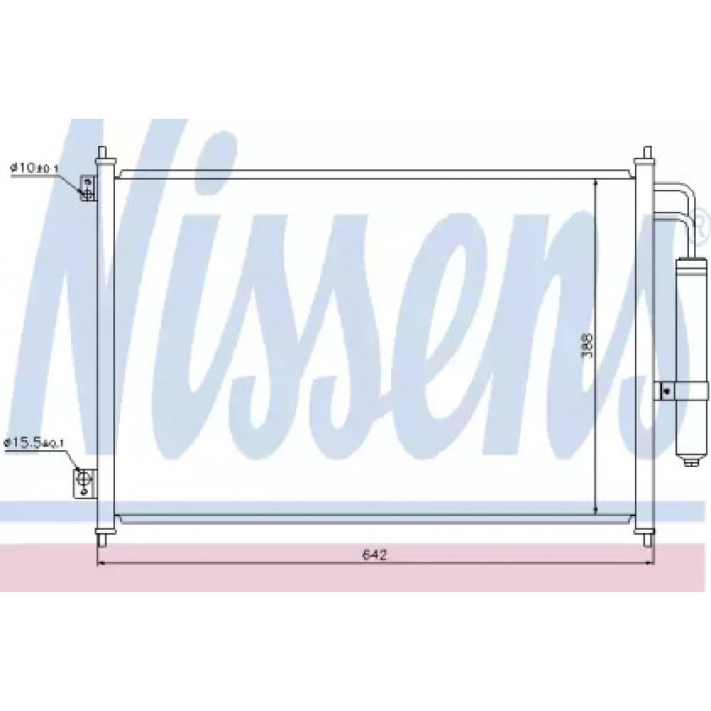Радиатор кондиционера NISSAN X-TRAIL (T31) (07-) (пр-во Nissens)