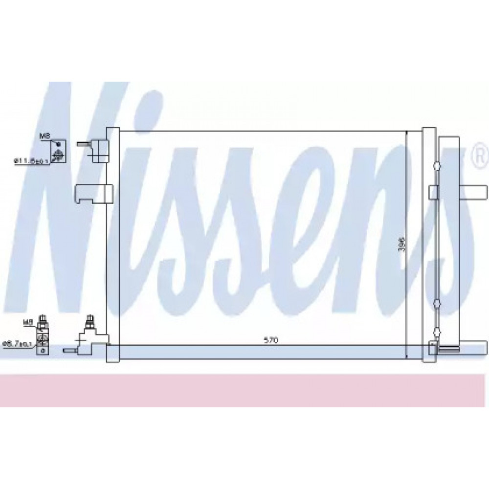 Радиатор кондиционера OPEL ASTRA J (09-) (пр-во Nissens)