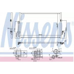 Конденсер кондіционера NISSAN  TEANA J32R (09-)  2.5/3.5i (вир-во Nissens) 