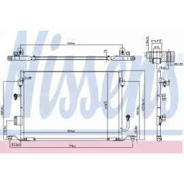 Конденсер кондіционера TOYOTA (вир-во Nissens)