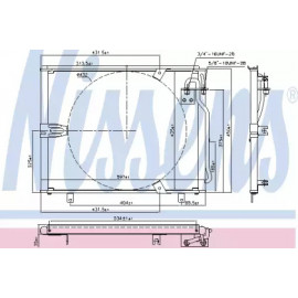 Конденсер кондіционера BMW (вир-во Nissens)