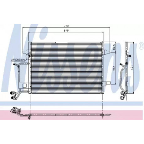 Радиатор кондиционера A4 / PASSAT5 MT/AT 97-01 (пр-во Nissens)