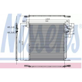 Конденсер кондіционера MERCEDES  (вир-во Nissens)