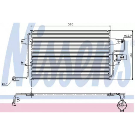 Конденсатор кондиционера AUDI; SEAT; SKODA; VW (пр-во Nissens)
