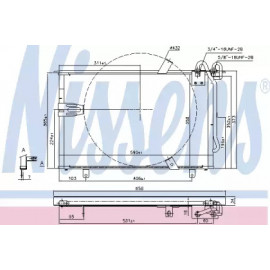 Конденсатор кондиционера BMW 5 E34 (88-) 525 tds (пр-во Nissens)