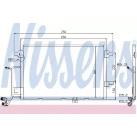 Конденсер кондіционера AUDI (вир-во Nissens)