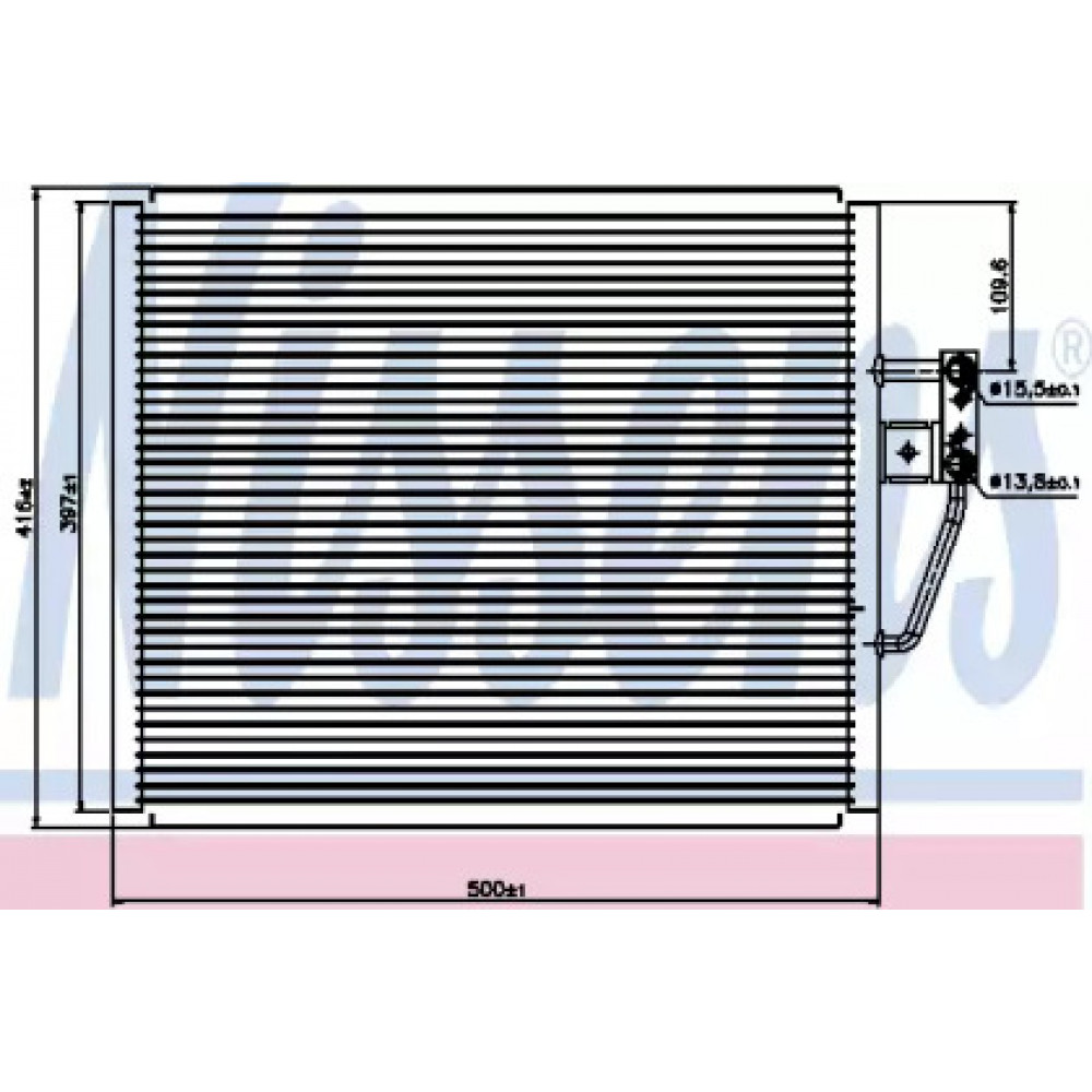 Конденсер кондіционера BMW  (вир-во Nissens)
